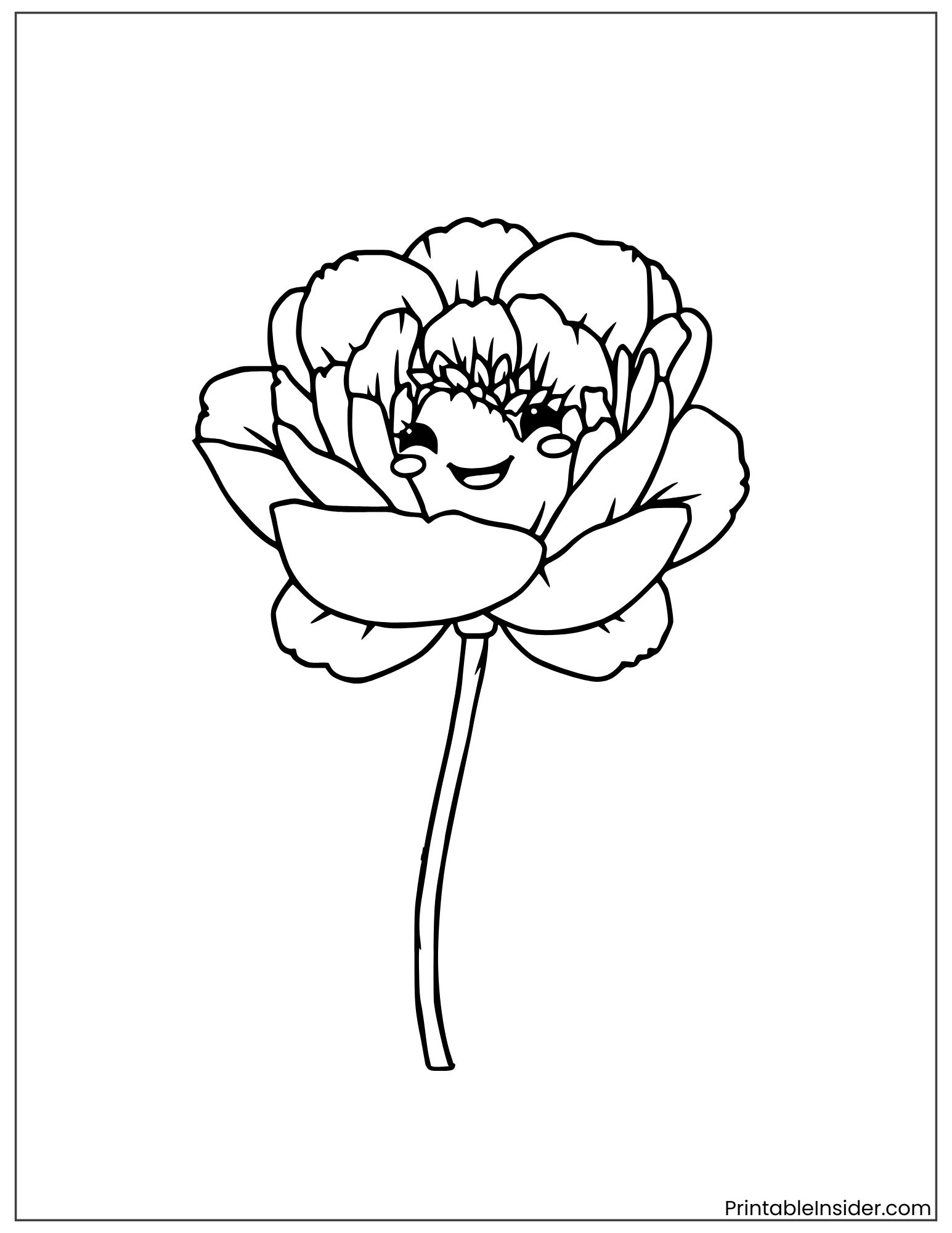 cute peony with smiling petals