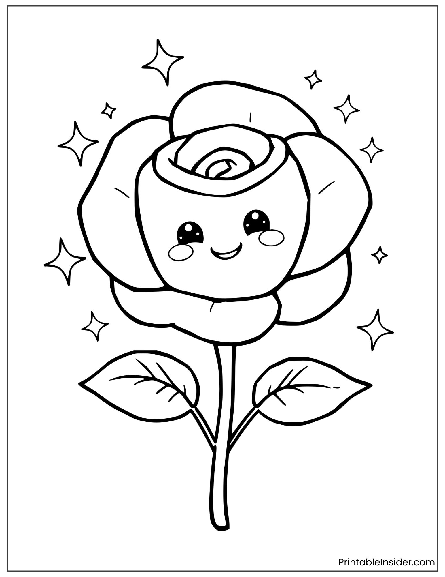 cute rose with a smiling face