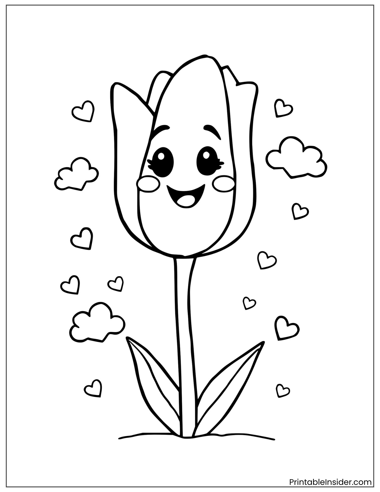 cute smiling tulip