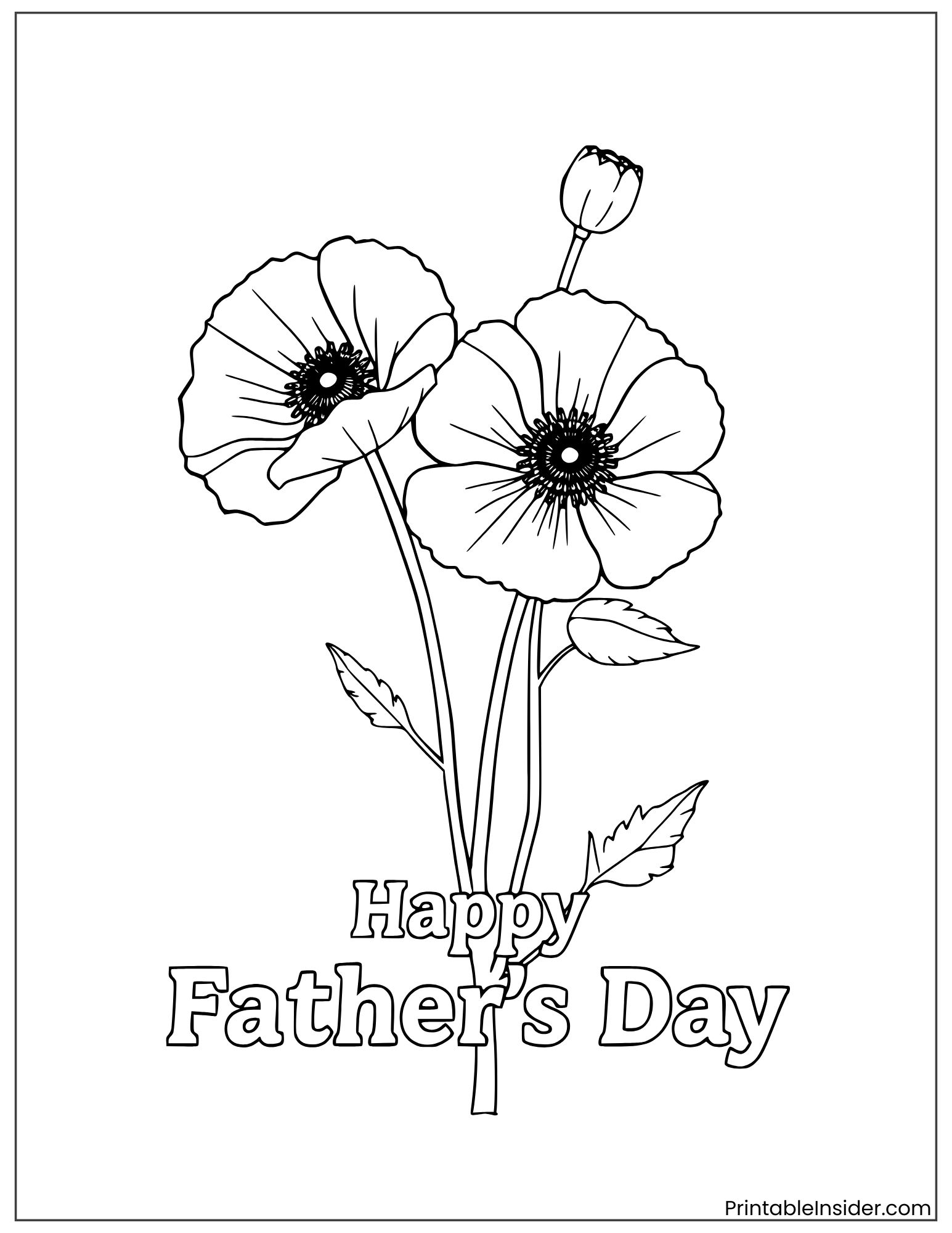 father’s day poppy flowers