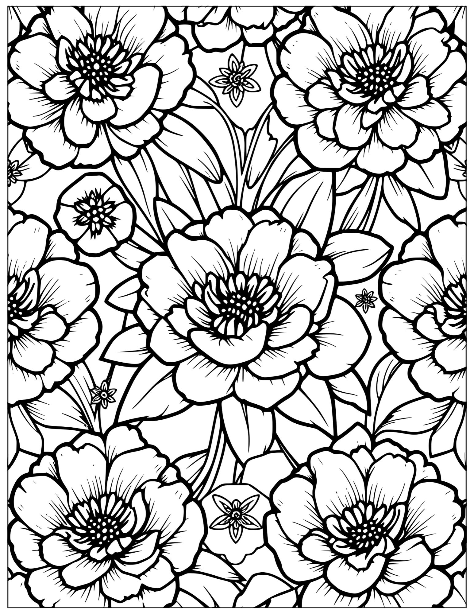 floral peony pattern