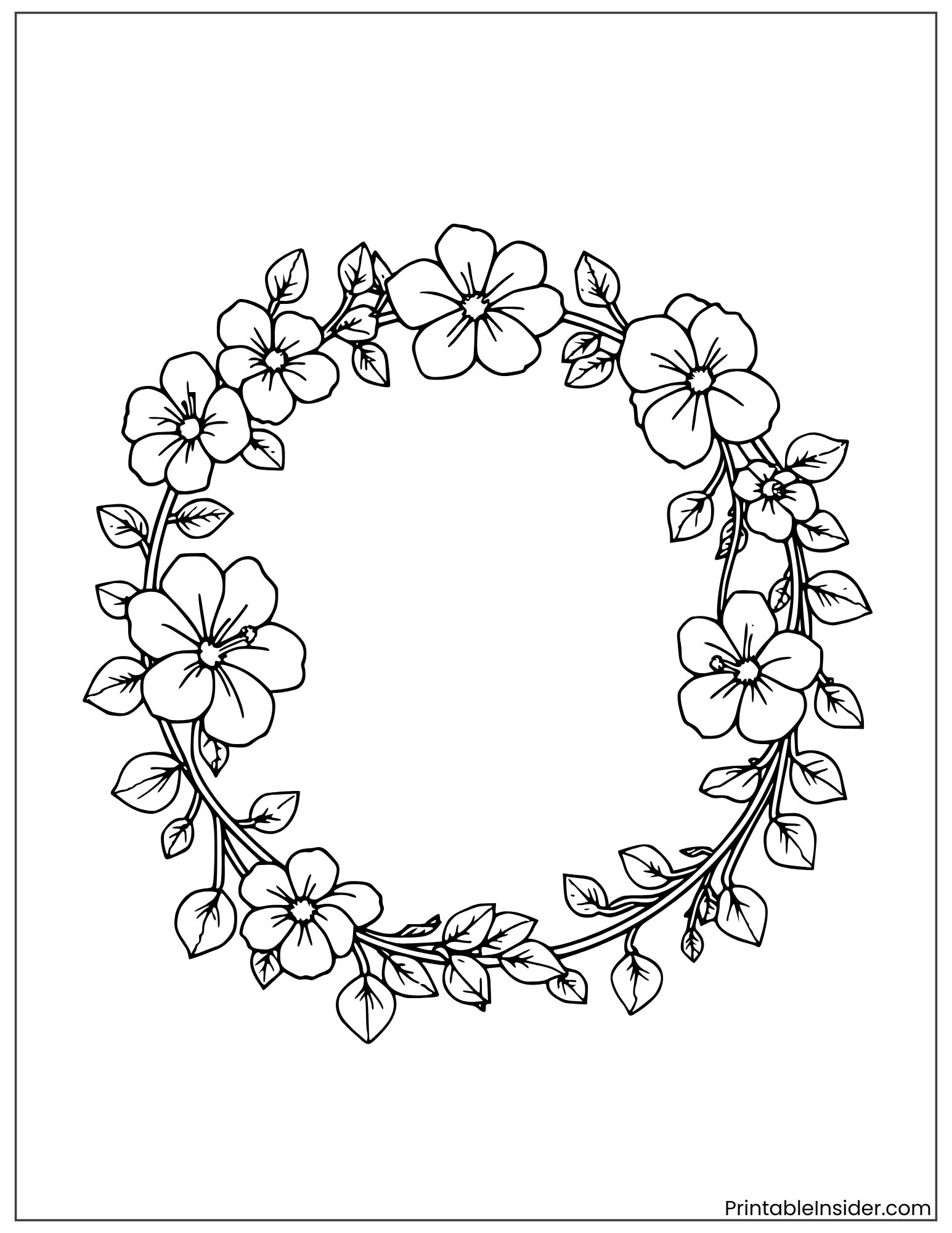 hibiscus floral wreath design