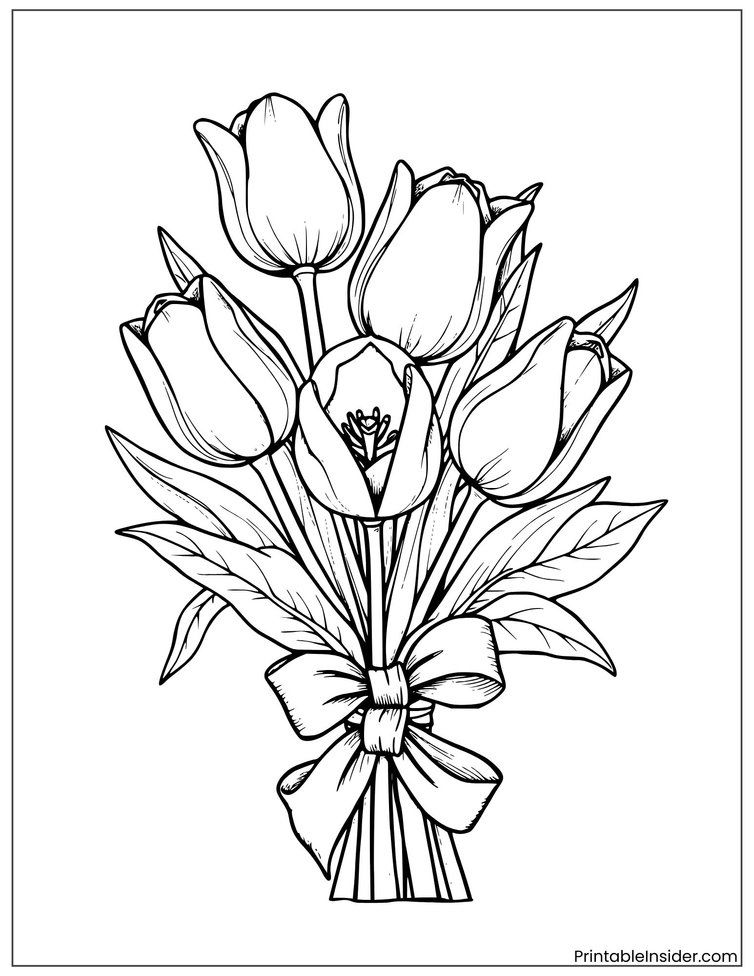 intricate tulip bouquet for adults