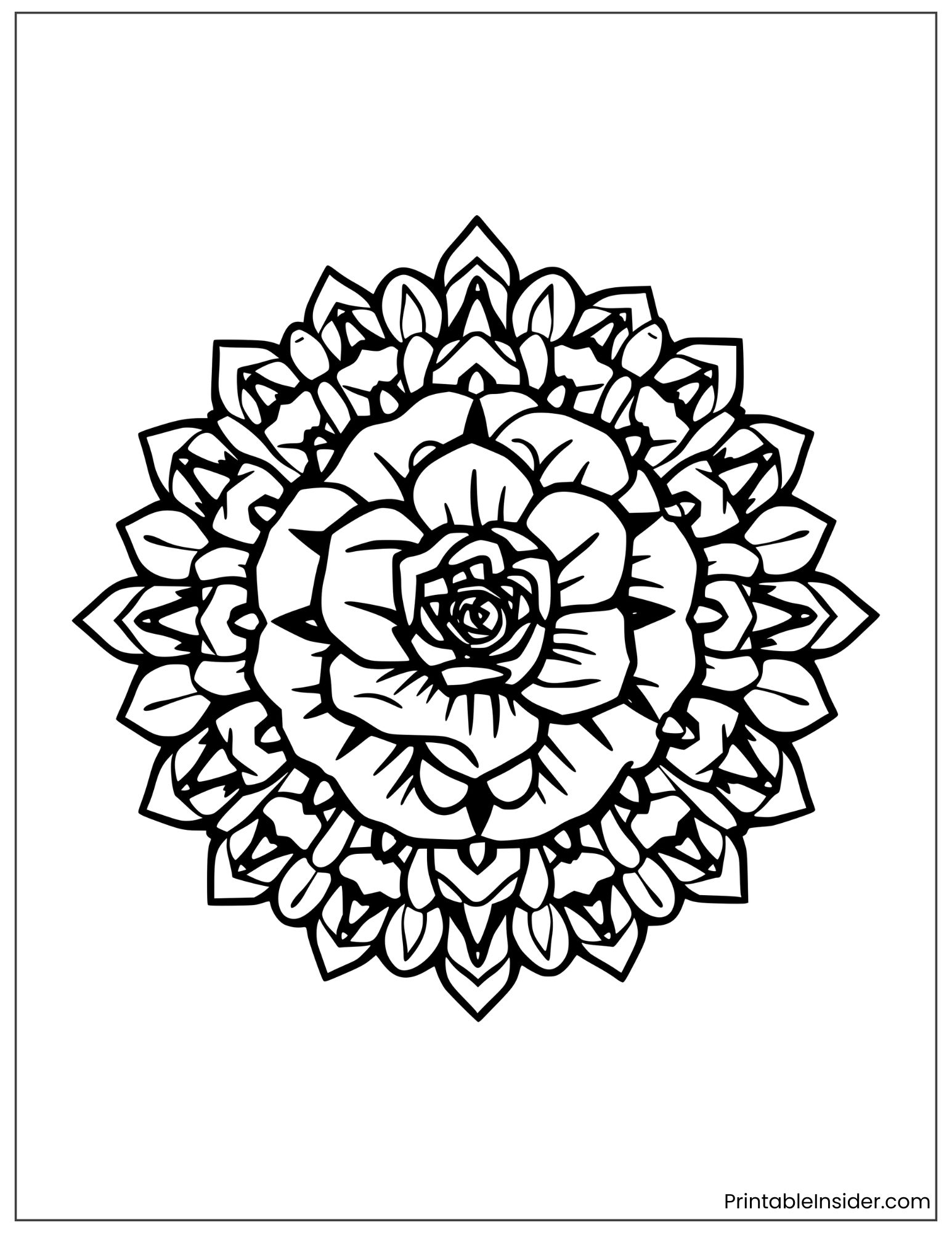 mandala rose for kids