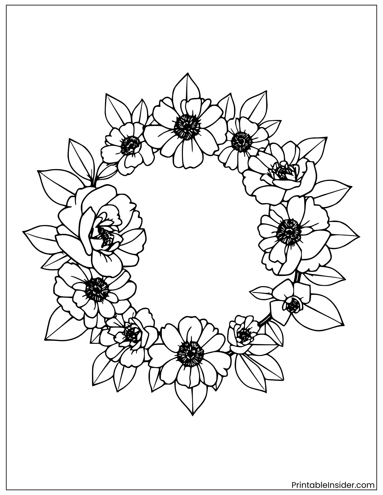 peony floral wreath design