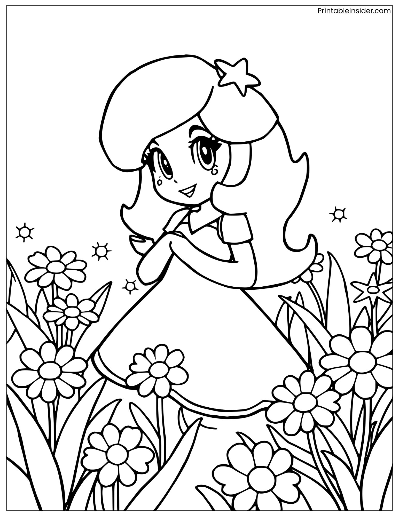 rosalina in a daisy garden