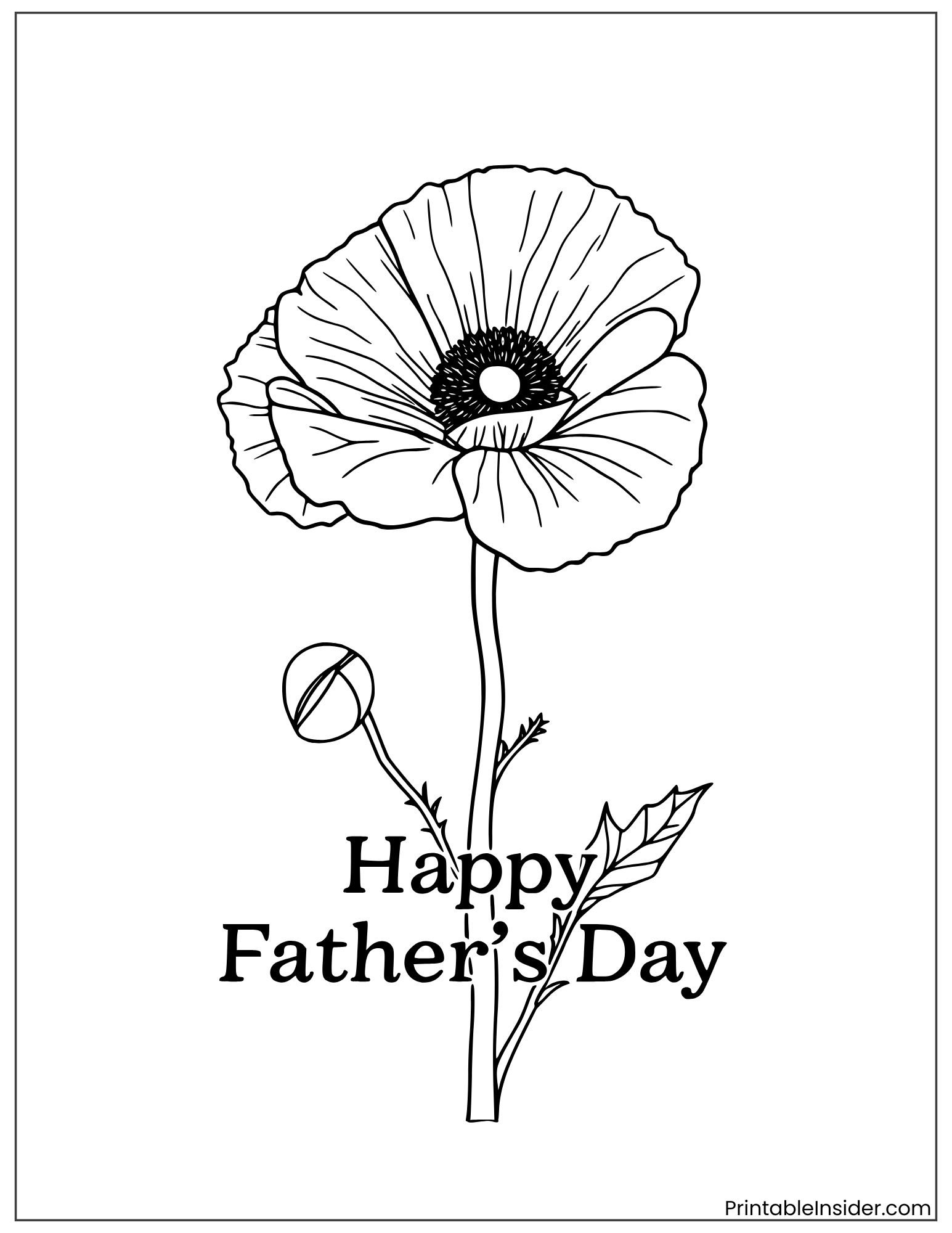 simple father’s day poppy flower