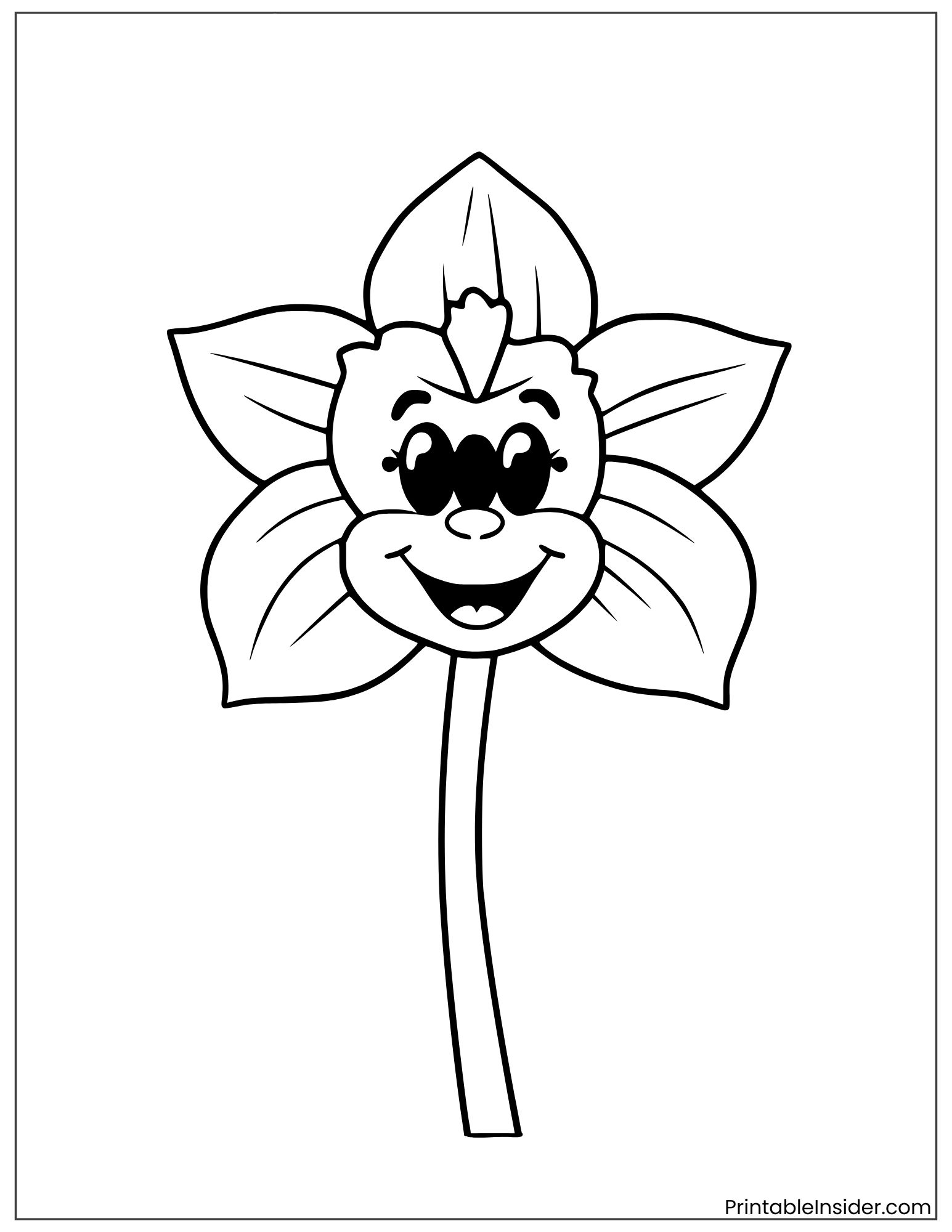 smiling daffodil flower