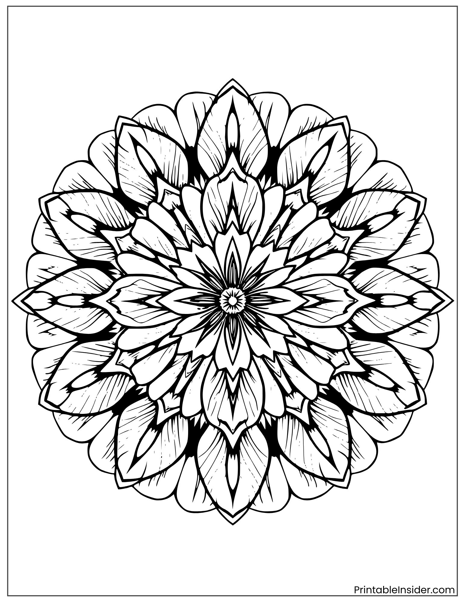 tropical flower mandala