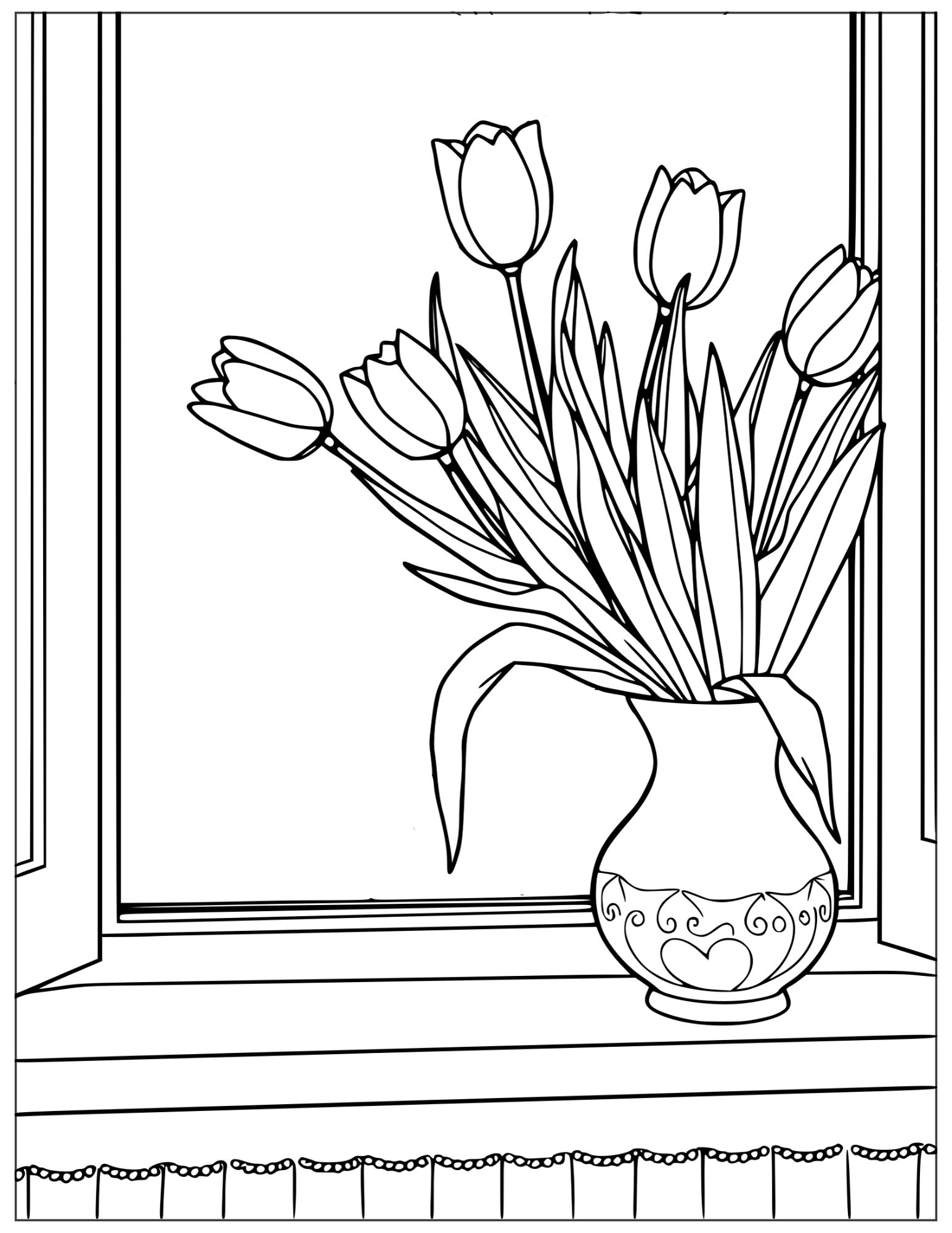 tulips in a vase